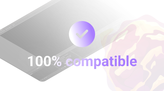 100% compatible with all common Broadcast Tools like OBS