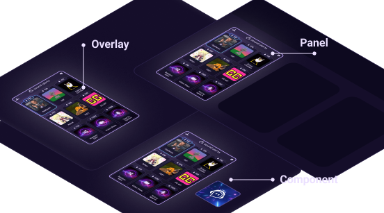 Compatible with all Extension Slots — Panel, Component & Overlay