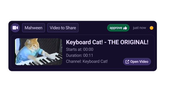 Let your Mods monitor the Video Queue via our Dashboard